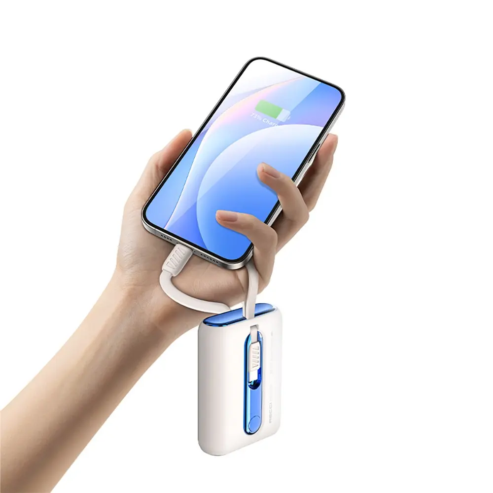 Recci RPB-P12 Type-C Kablolu Powerbank, 9000mAh ve 22.5W