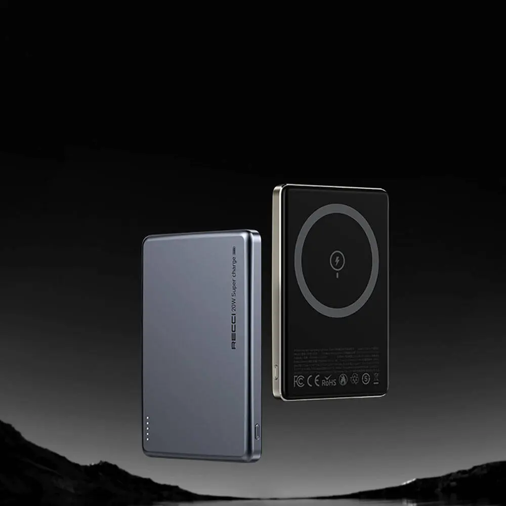 Recci RPB-W20 20W PD ve 15W Kablosuz Şarjlı Powerbank 4900mAh