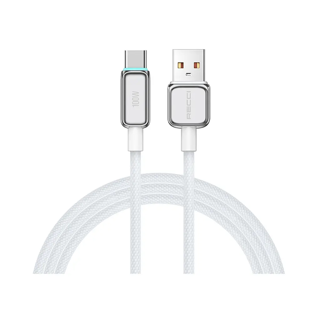Recci RS42C USB-A to Type-C 100W Şarj ve Data Kablosu, 1.5 m