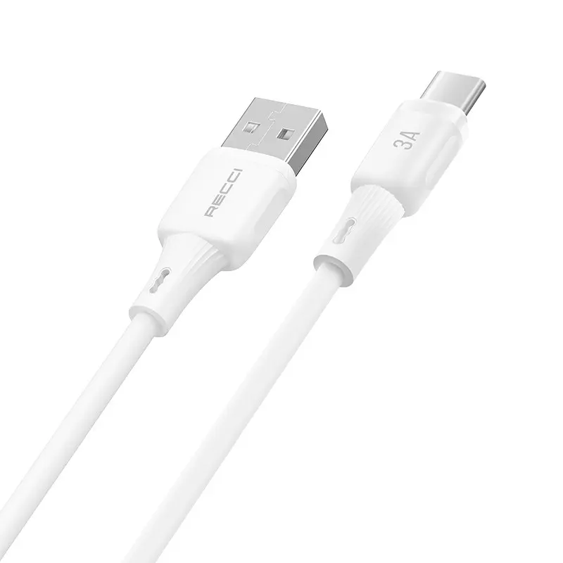 Recci RS52C USB-A to Type-C 3A Şarj ve Data Kablosu, 1 m