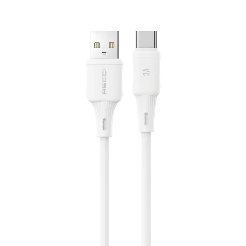 Recci RS52C USB-A to Type-C 3A Şarj ve Data Kablosu, 1 m