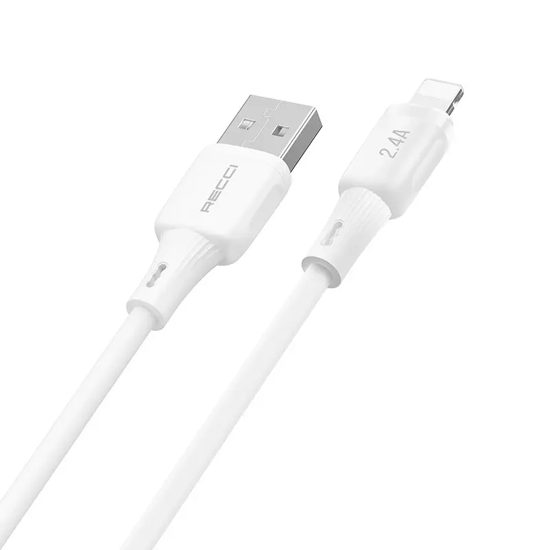 Recci RS52L USB-A to Lightning Şarj ve Data Kablosu, 2.4A, 1 m