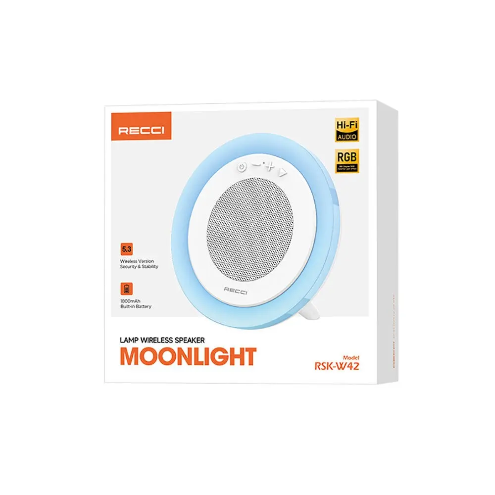 Recci RSK-W42 Moonlight Bluetooth Hoparlör, RGB Işıklı ve 5 W