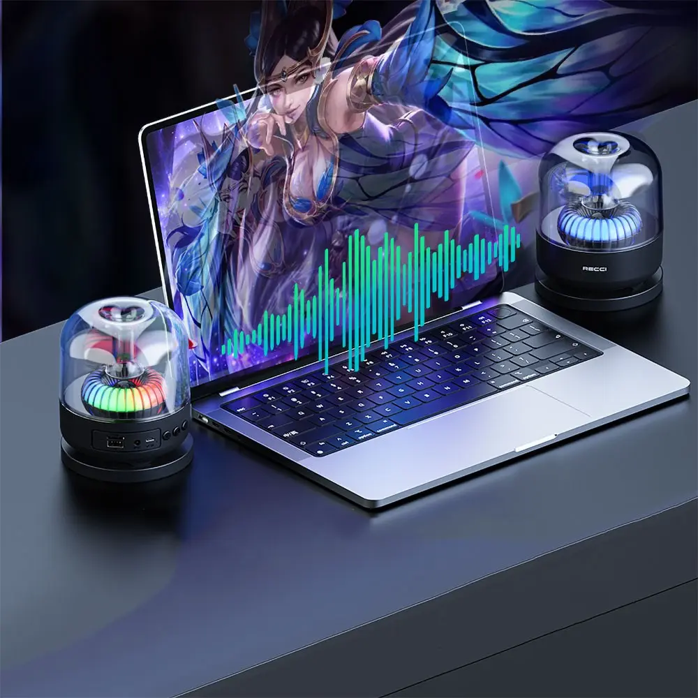 Recci RSK-W31 Amber Bluetooth 5.0 Hoparlör, RGB Işıklı ve 5W