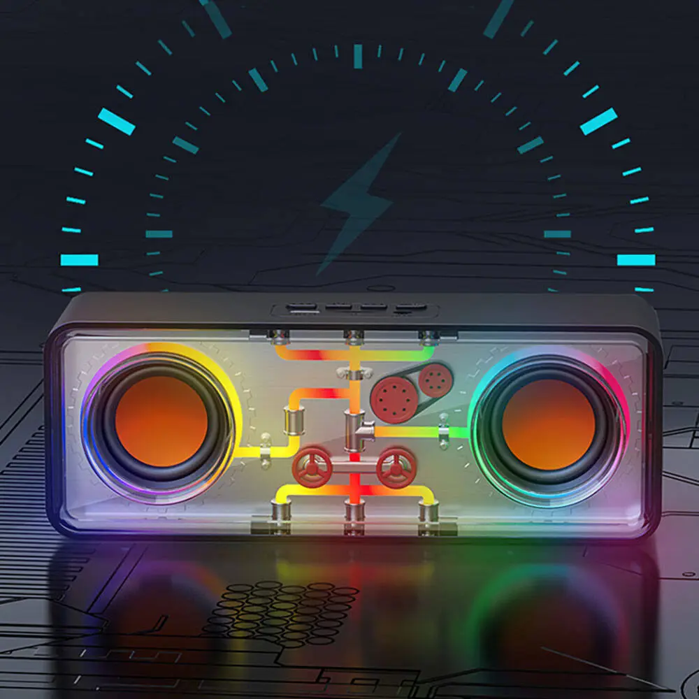 Recci RSK-W38 Space Station Bluetooth Hoparlör, RGB Işıklı ve FM Radyolu