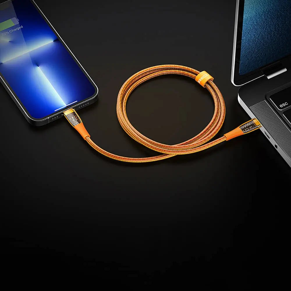 Recci RTC-P19C Amber USB-A to Type-C 6A Şarj ve Data Kablosu 1.5 m