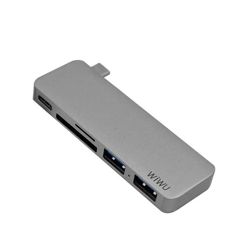 Wiwu T6 Type-C Hub, 2 USB 3.0 ve SD/microSD Kart Okuyuculu
