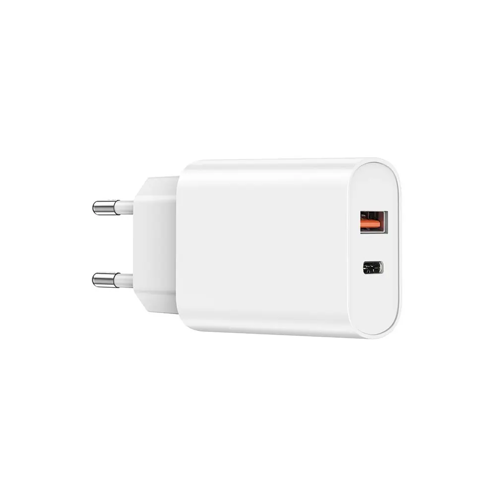 Wiwu Wi-U002 20W Type-C PD ve USB-A QC Hızlı Şarj Adaptörü