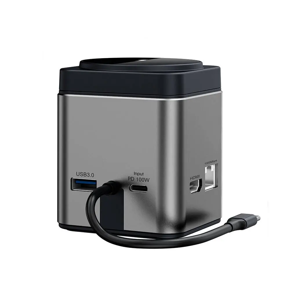 Wiwu Wi-W025 9in1 Type-C Hub, HDMI ve 15W Kablosuz Şarjlı