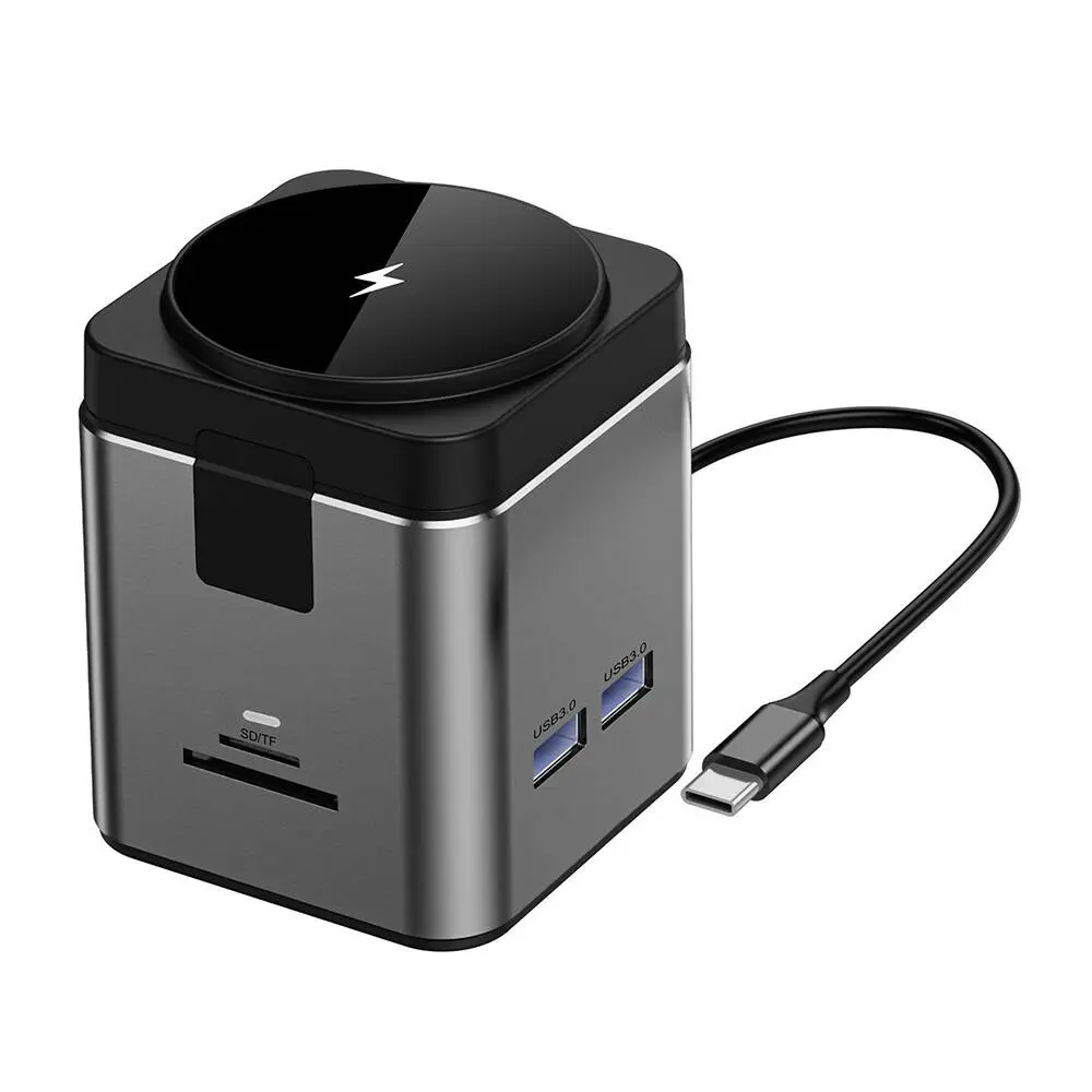 Wiwu Wi-W025 9in1 Type-C Hub, HDMI ve 15W Kablosuz Şarjlı