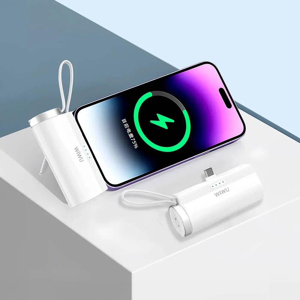 Wiwu Wi-W026 Capsule 5000mAh Type-C PD Powerbank, Standlı ve Askılı