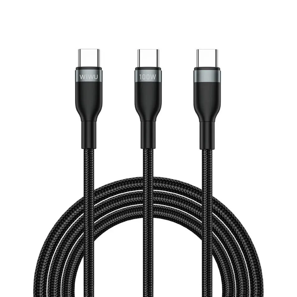 Wiwu Wi-C029 Concise 2in1 Type-C Şarj ve Data Kablosu, 100W 1.2 m