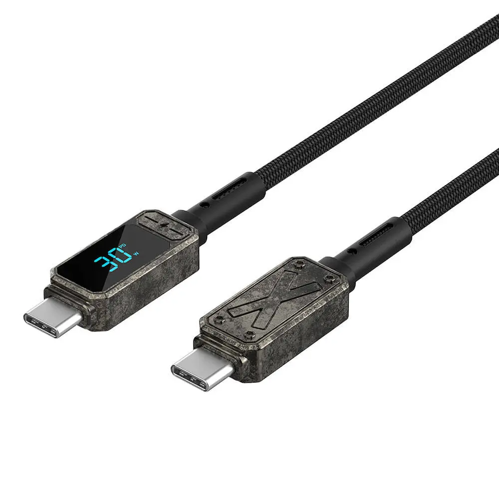Wiwu Wi-C038 Titan Type-C to Type-C 100W LED Göstergeli Şarj ve Data Kablosu 1.2 m