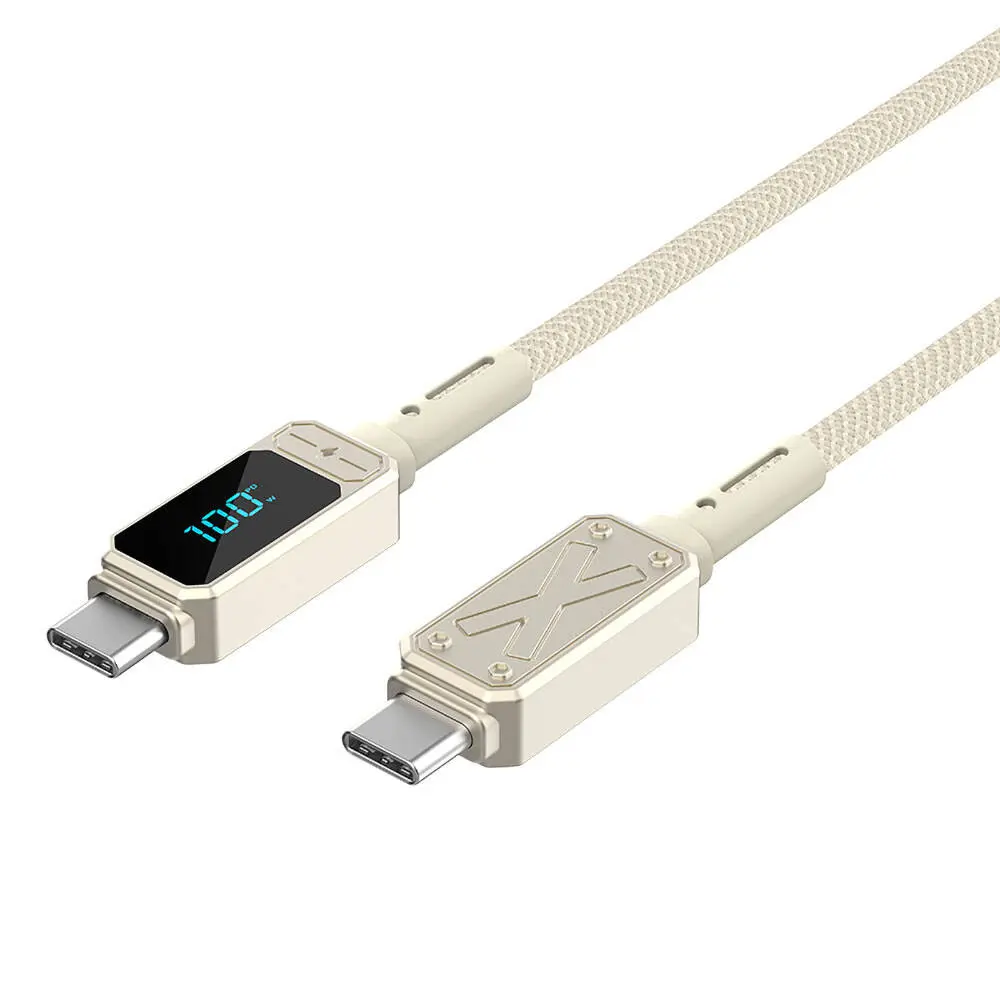 Wiwu Wi-C038 Titan Type-C to Type-C 100W LED Göstergeli Şarj ve Data Kablosu 1.2 m