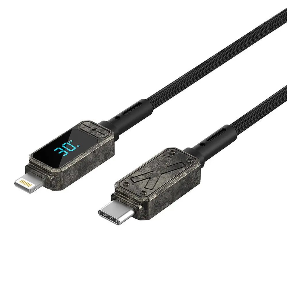 Wiwu Wi-C038 Titan Lightning to Type-C 30W PD Şarj ve Data Kablosu 1.2 m