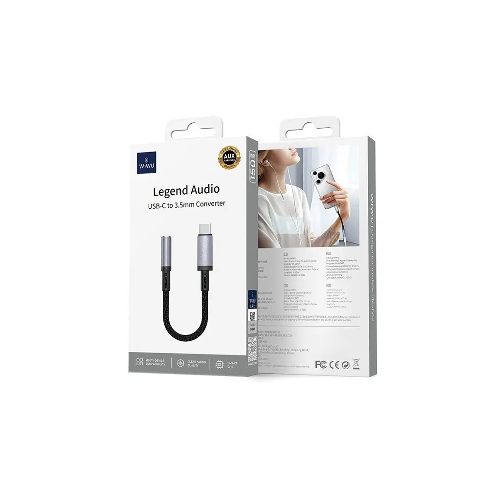 Wiwu Wi-C047 Legend Type-C to 3.5 mm Aux Çevirici Ses Adaptörü