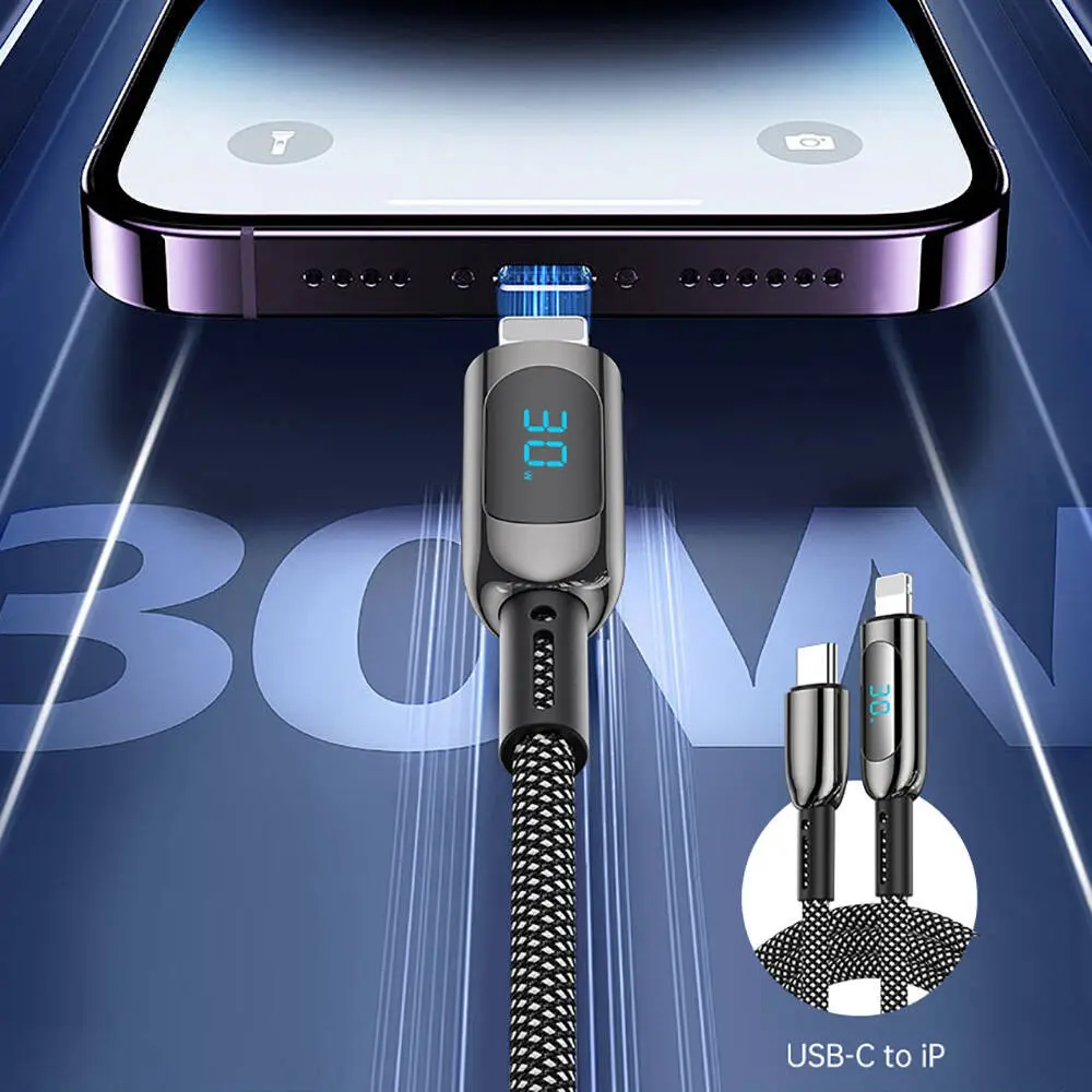 Wiwu Wi-C041 MagQ USB-C to Lightning Şarj ve Data Kablosu, 30W