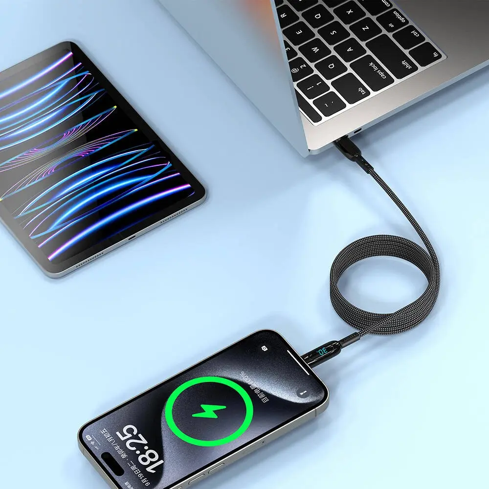 Wiwu Wi-C041 MagQ USB-C to Lightning Şarj ve Data Kablosu, 30W