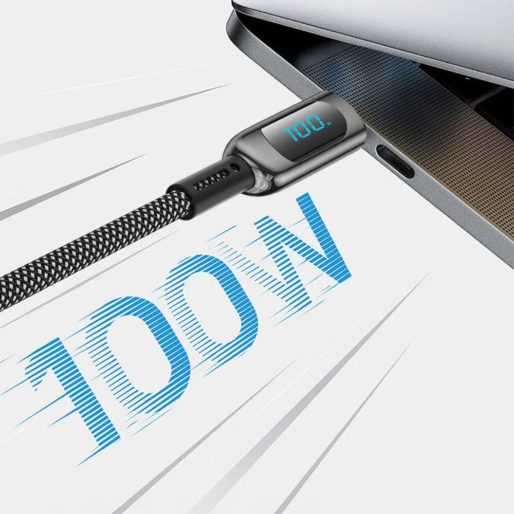 Wiwu Wi-C041 MagQ Type-C to Type-C Şarj ve Data Kablosu, 100W