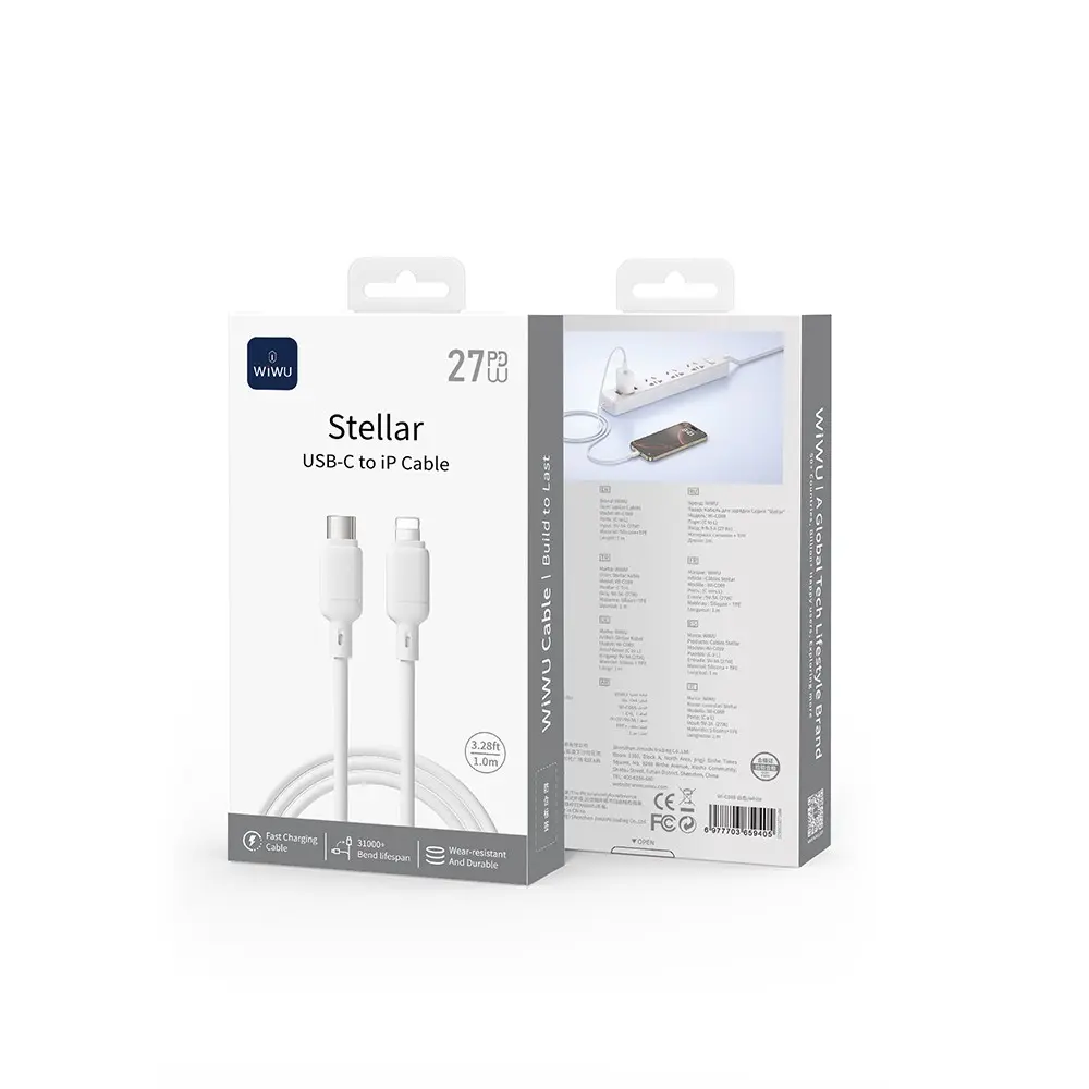Wiwu Wi-C089 Stellar Type-C to Lightning Şarj ve Data Kablosu, 27W PD, 1 m