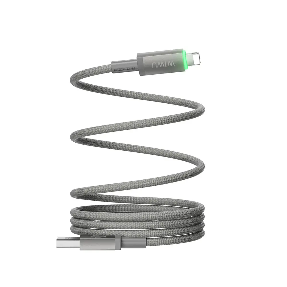 Wiwu Wi-C081 Maglink USB-A to Lightning Işıklı Şarj ve Data Kablosu 1 m