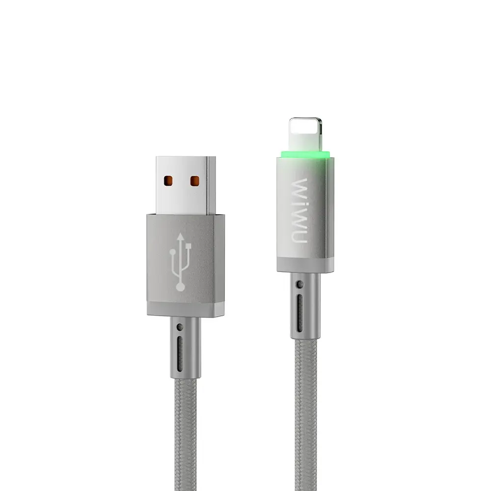 Wiwu Wi-C081 Maglink USB-A to Lightning Işıklı Şarj ve Data Kablosu 1 m