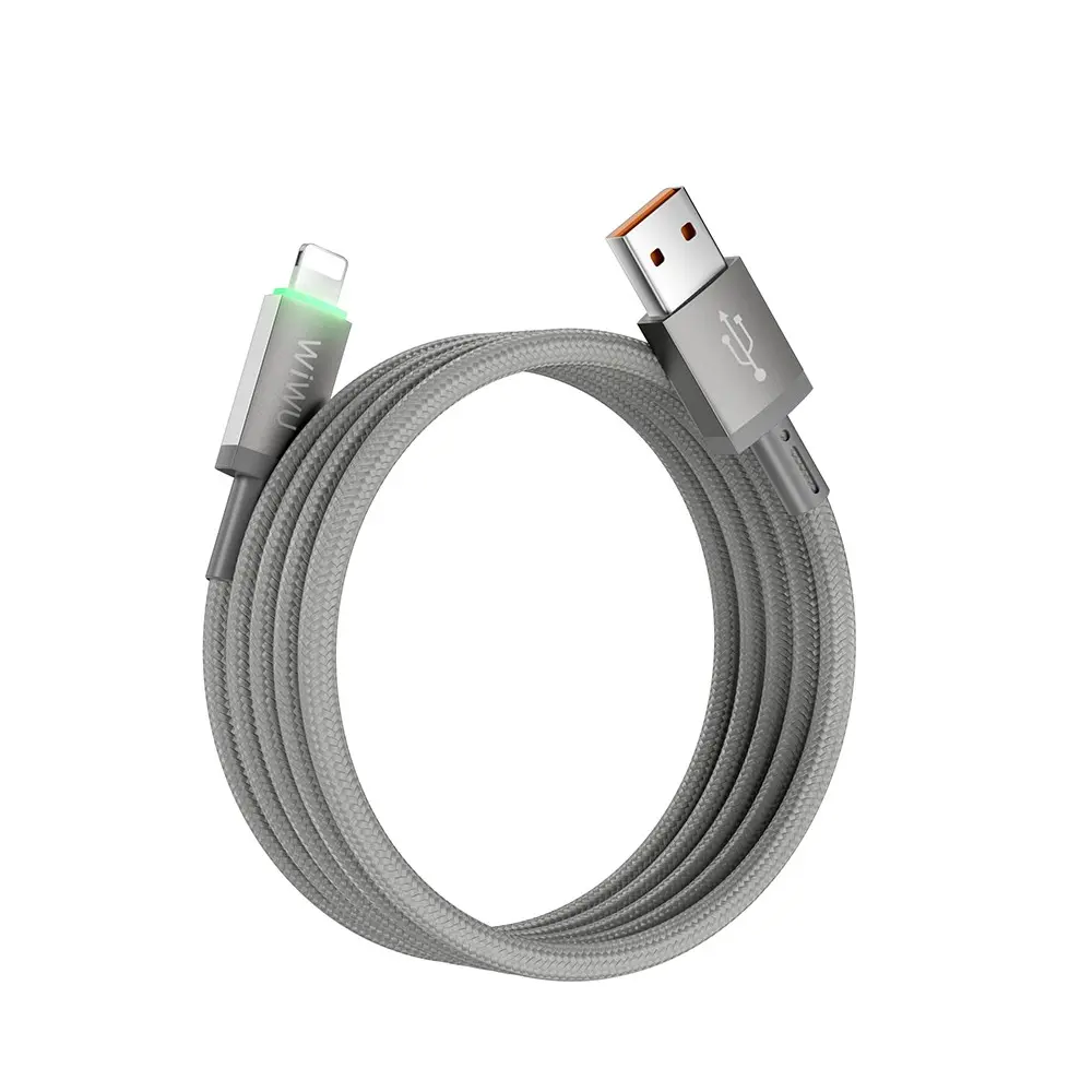 Wiwu Wi-C081 Maglink USB-A to Lightning Işıklı Şarj ve Data Kablosu 1 m