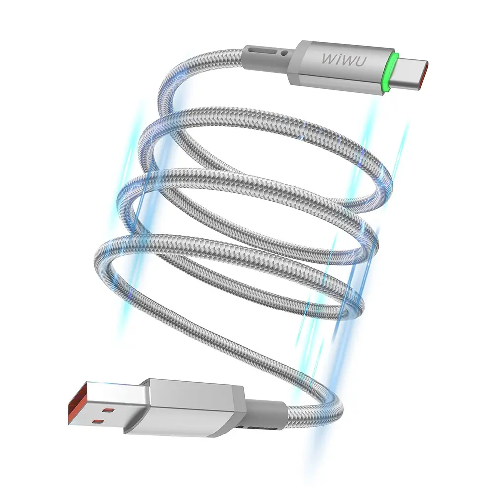 Wiwu Wi-C082 Maglink USB-A to Type-C Şarj ve Data Kablosu, 60W 1 m
