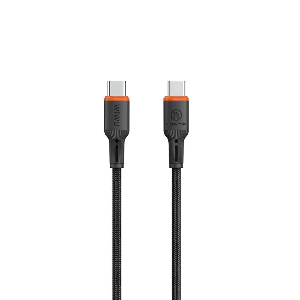 Wiwu Wi-C098 FlameGuard Type-C to Type-C Şarj ve Data Kablosu 60W 1.2 m