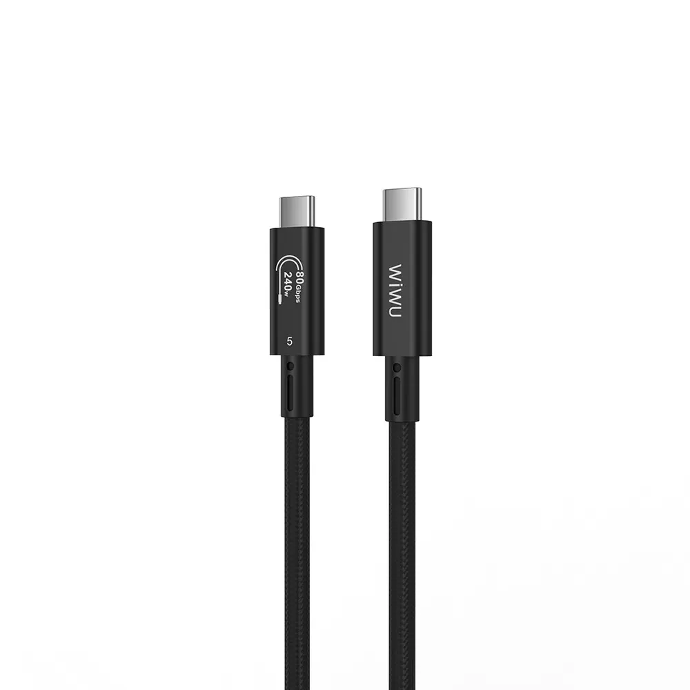 Wiwu Wi-C102 Type-C to Type-C Thunderbolt 5 Kablo, 240W ve 16K Ultra HD - 180cm