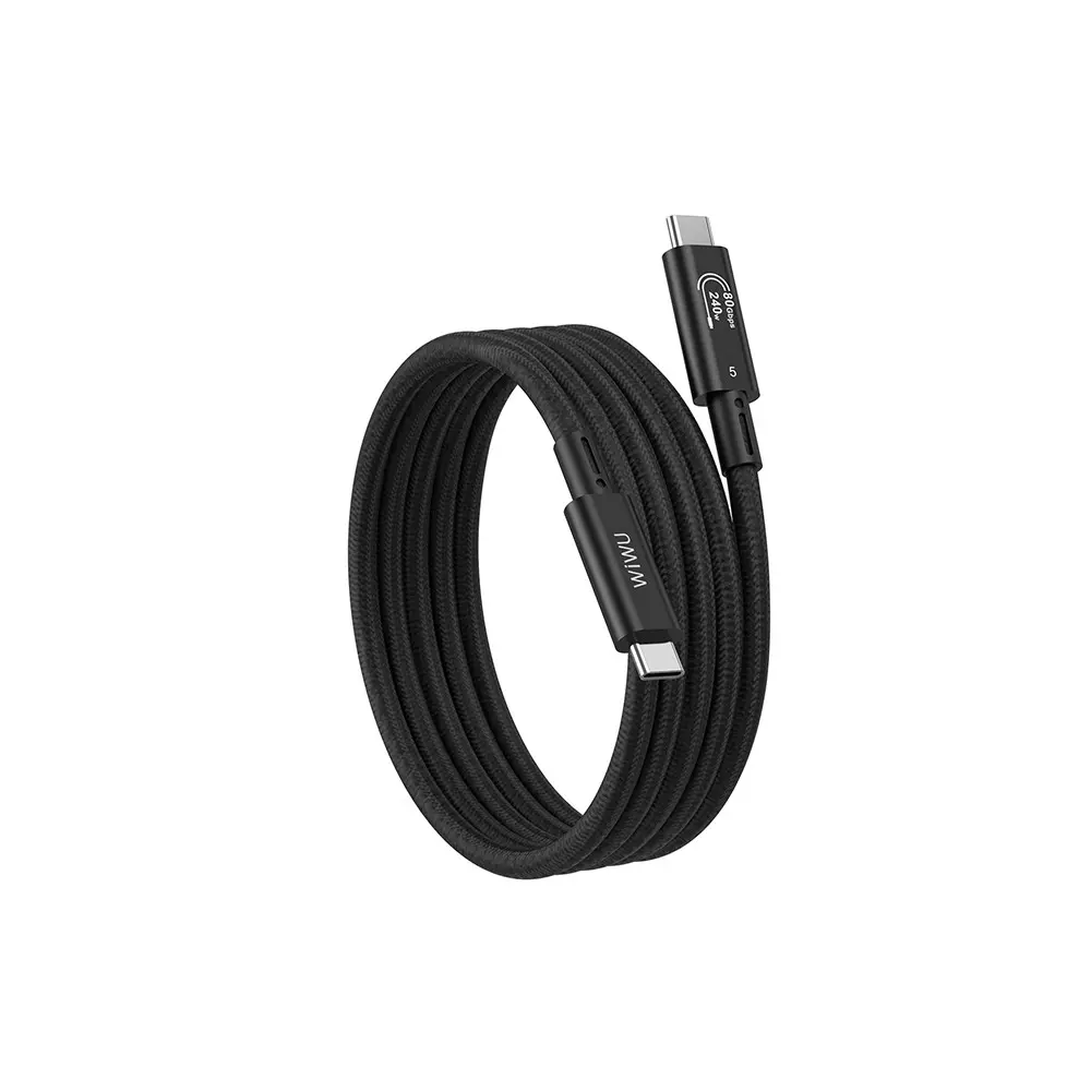Wiwu Wi-C102 Type-C to Type-C Thunderbolt 5 Kablo, 240W ve 16K Ultra HD - 180cm