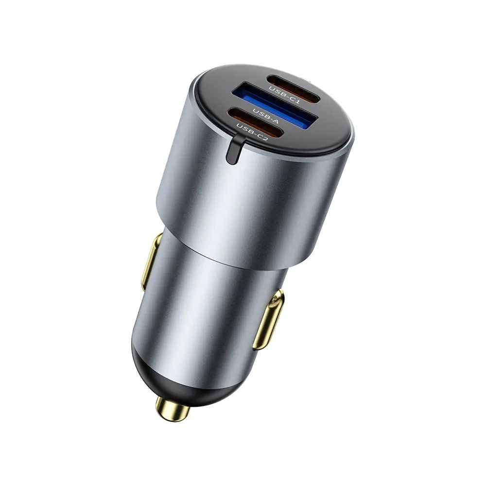 Wiwu Wi-CC032 Nano Pro Araç Şarj Aleti, 60W PD ve QC3.0, 3 Portlu