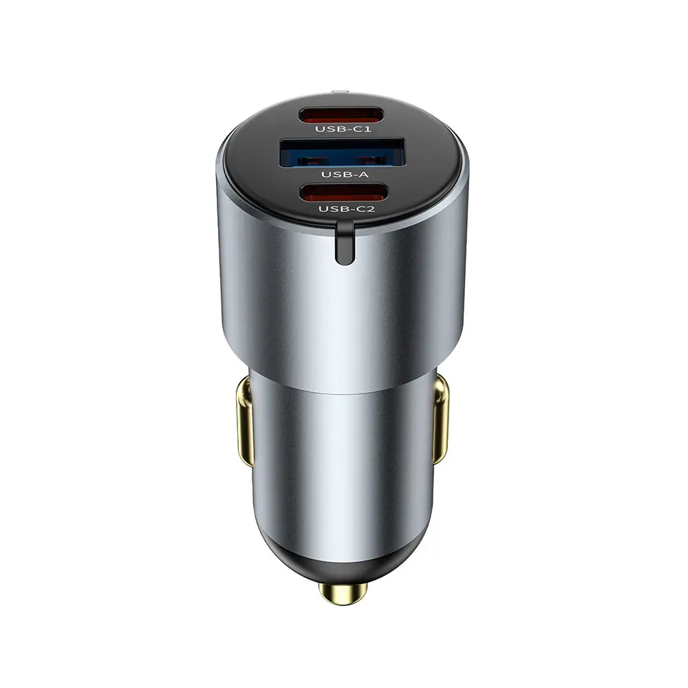 Wiwu Wi-CC032 Nano Pro Araç Şarj Aleti, 60W PD ve QC3.0, 3 Portlu