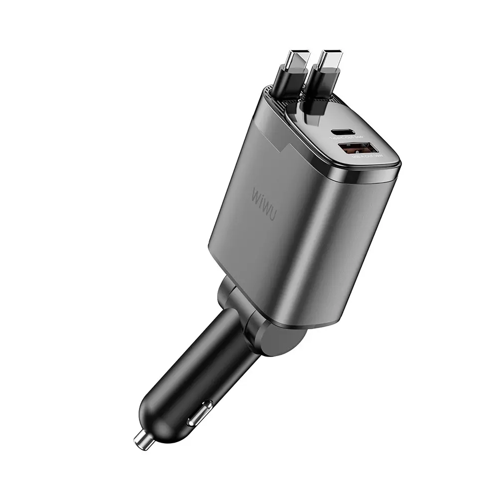 Wiwu Wi-CC034 111W GaN Araç Şarj Aleti, Type-C ve USB-A Çıkışlı
