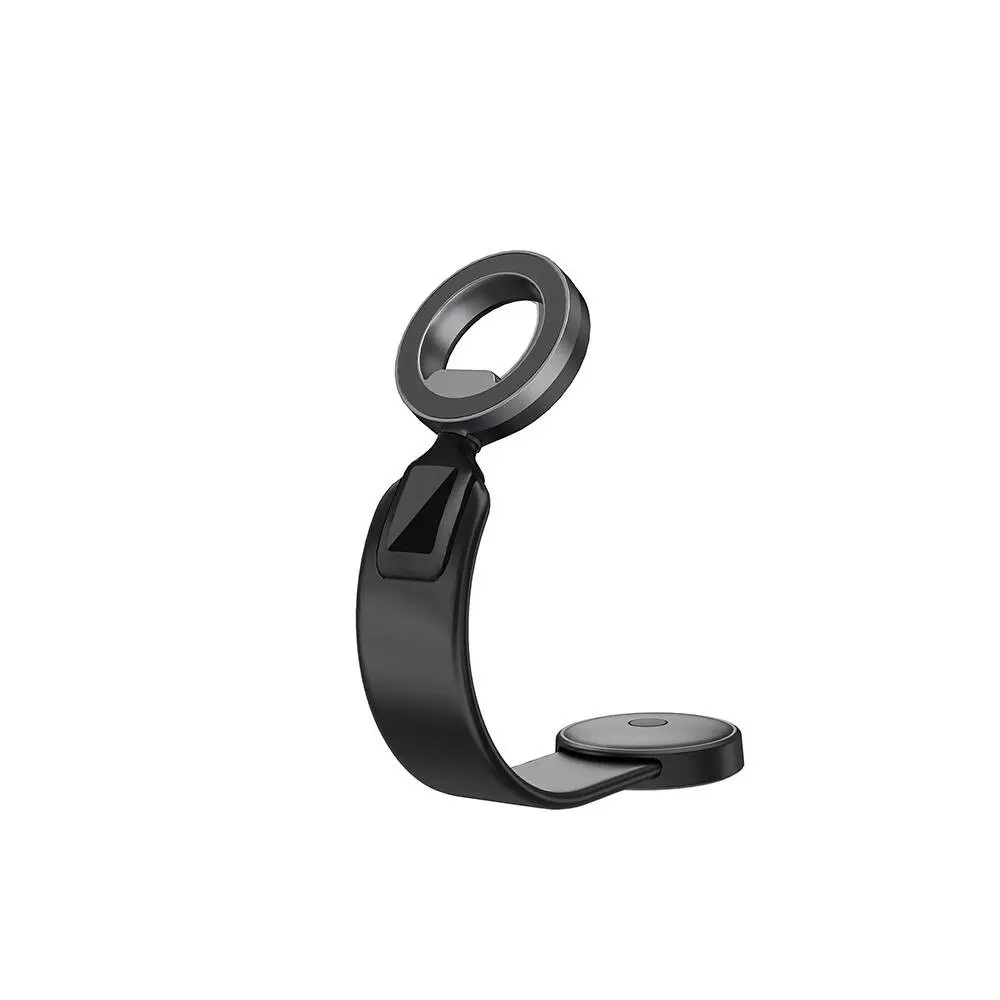 Wiwu Wi-CH053 Mago Serisi Magnetik M-safe Uyumlu Bükülebilen Eğimi ve Düz Zemin Araç Telefon Tutacağı