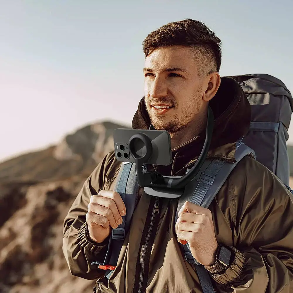 Wiwu Wi-CH320 Manyetik Boyun Askılı Telefon Tutucu ve Masaüstü Standı