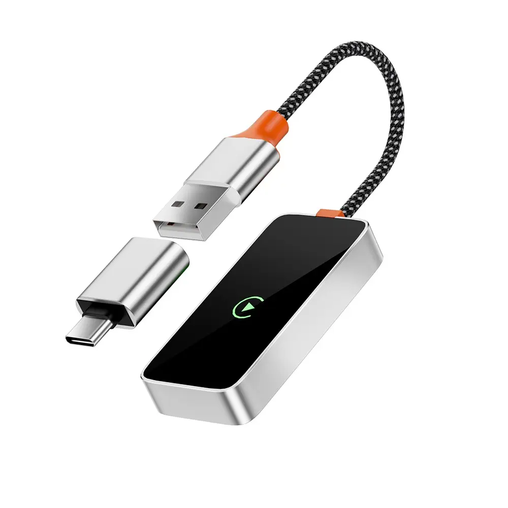 Wiwu Wi-CP002 CarPlay Dijital LED Göstergeli Kablosuz Ses Alıcı USB Girişli Bluetooth Adaptör