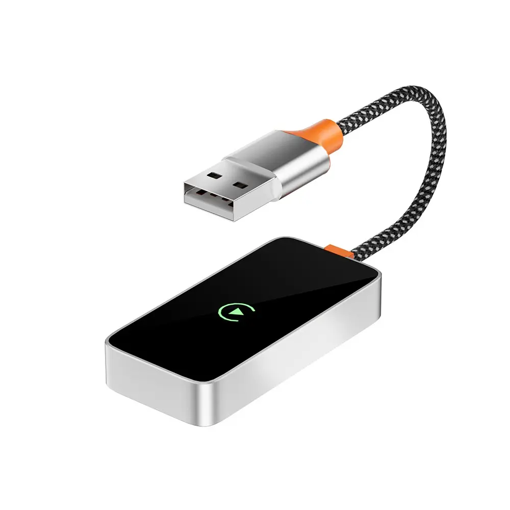 Wiwu Wi-CP002 CarPlay Dijital LED Göstergeli Kablosuz Ses Alıcı USB Girişli Bluetooth Adaptör