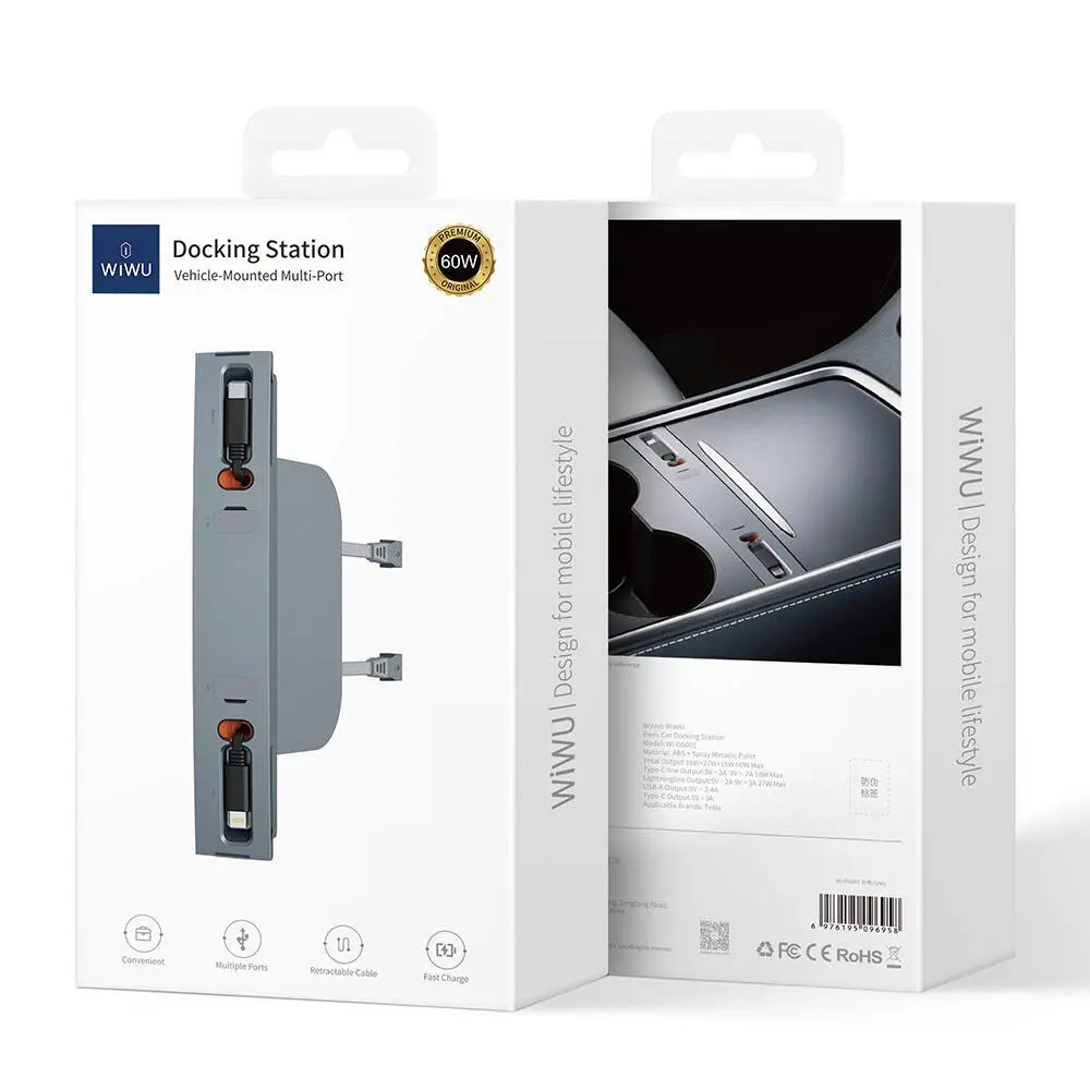 Wiwu Wi-DS001 Tesla Uyumlu 60W Araç İçi Şarj İstasyonu