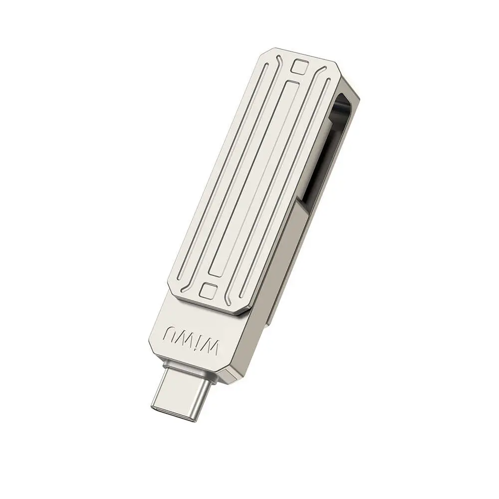 Wiwu Wi-FD001 3'ü 1 Arada USB 3.2 Flash Bellek, 64 GB, USB-A + Lightning + Type-C