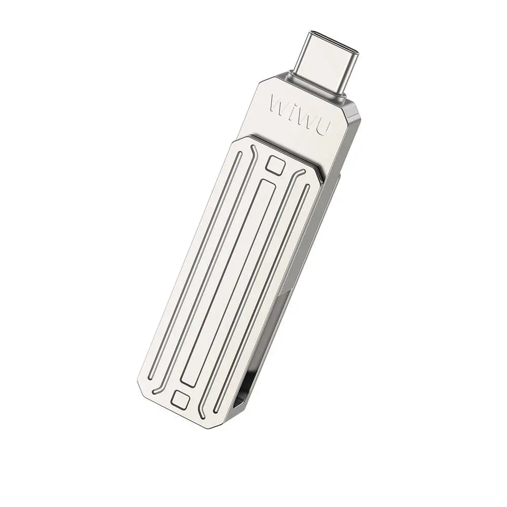 Wiwu Wi-FD001 3'ü 1 Arada USB 3.2 Flash Bellek, 64 GB, USB-A + Lightning + Type-C