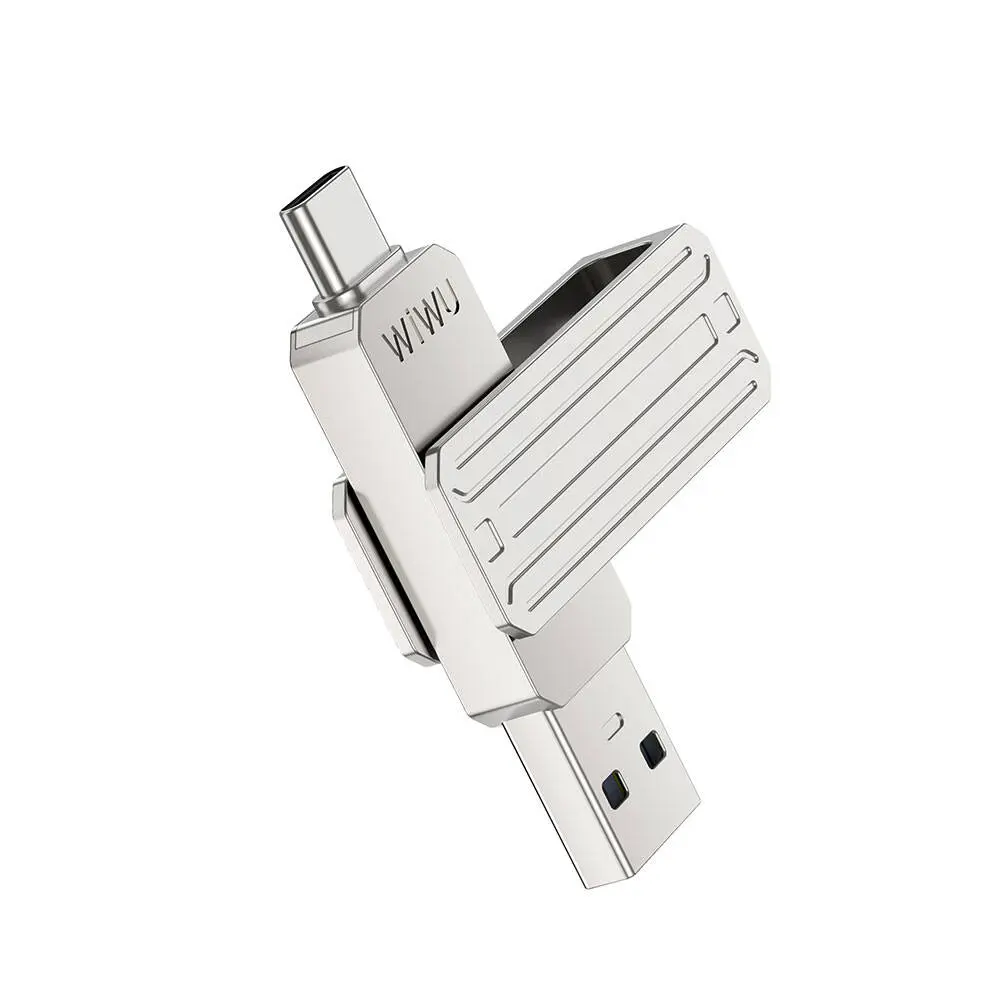 Wiwu Wi-FD001 3'ü 1 Arada USB 3.2 Flash Bellek, 64 GB, USB-A + Lightning + Type-C