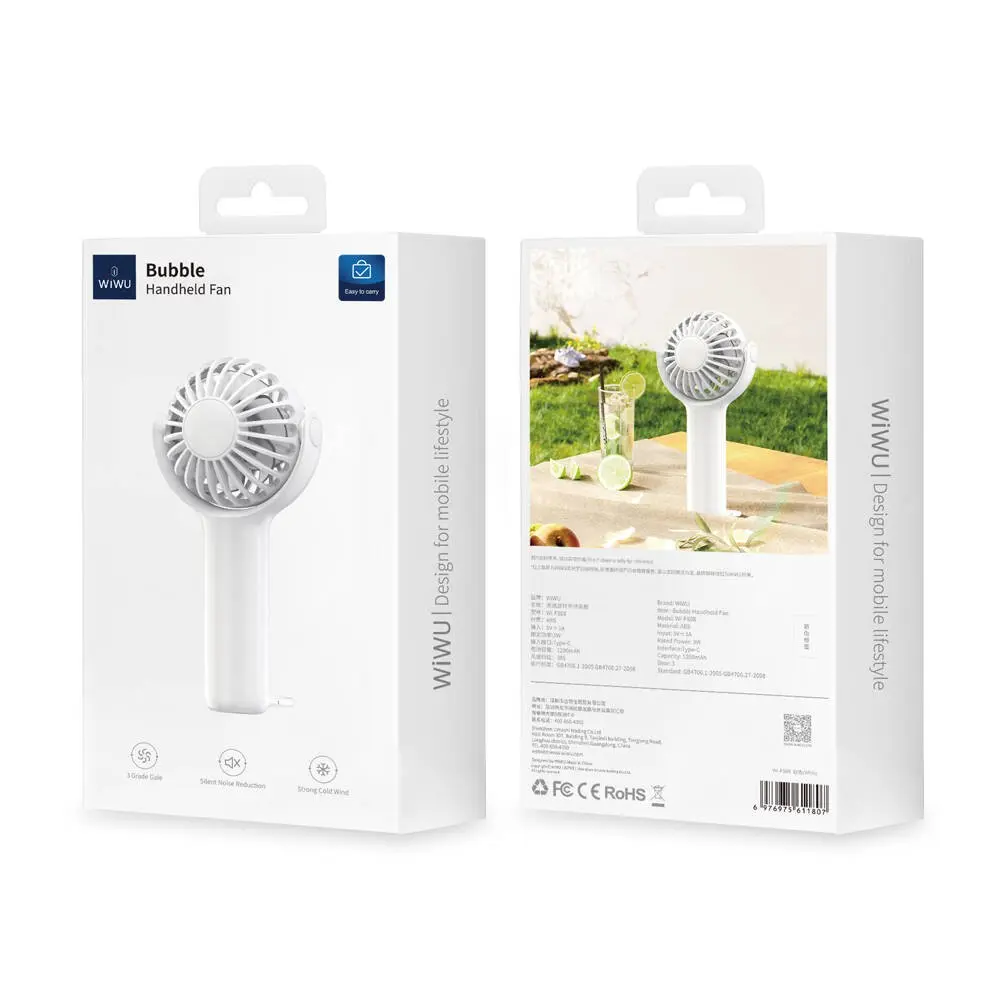 Wiwu Wi-FS08 Bubble Taşınabilir Mini Vantilatör, Askılıklı ve Standlı