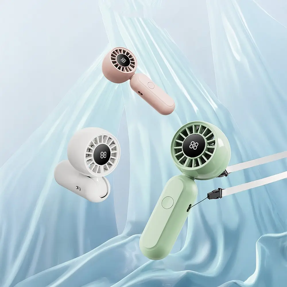 Wiwu Wi-FS017 Bubble Mini Pro Taşınabilir El Fanı, Katlanabilir ve LED Göstergeli