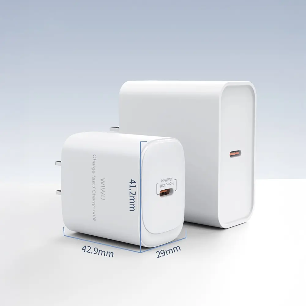 Wiwu Wi-G008 Essen GaN 30W PD Şarj Adaptörü ve Type-C Kablo Seti