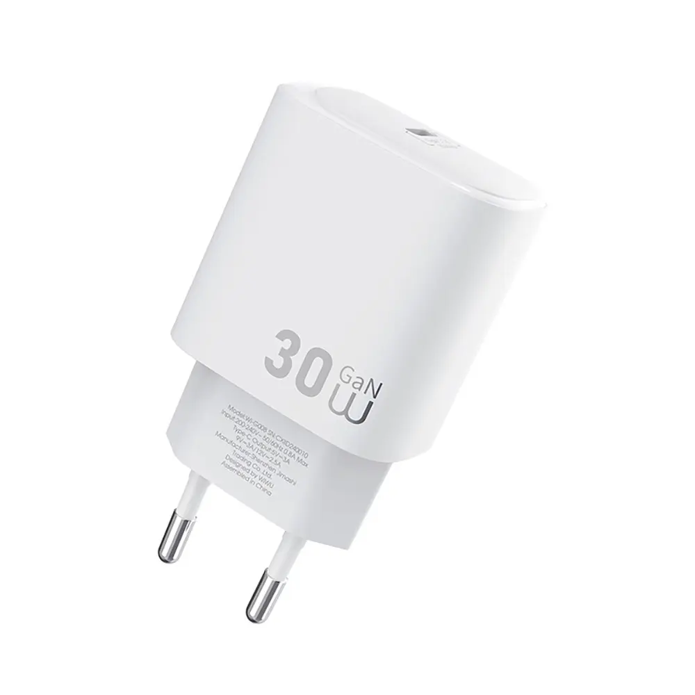 Wiwu Wi-G008 Essen GaN 30W PD Şarj Adaptörü ve Type-C Kablo Seti
