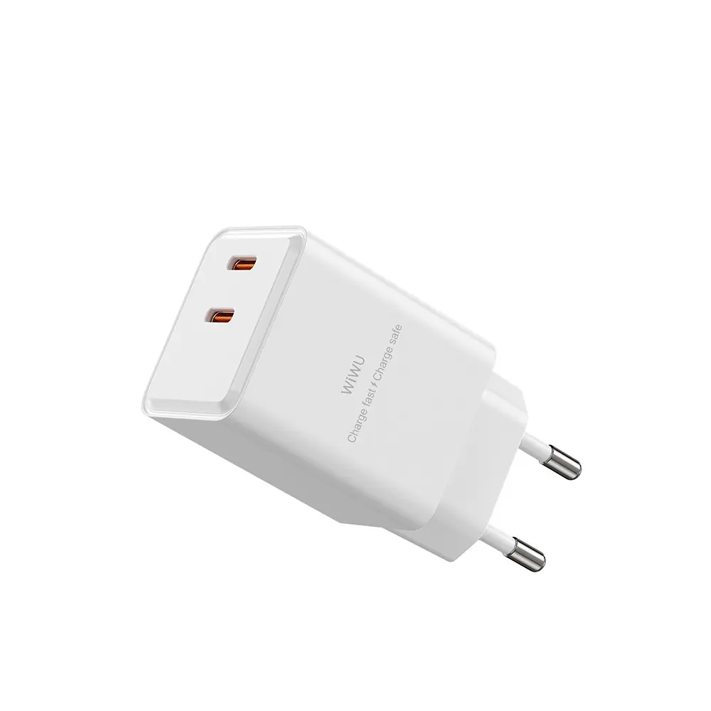 Wiwu Wi-G025 Cube Serisi 47W GaN Çift Type-C PD Şarj Adaptörü