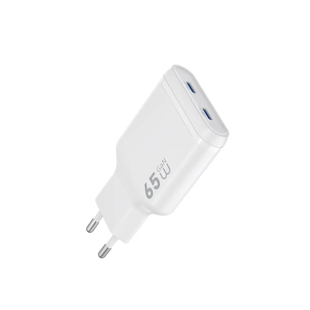 Wiwu Wi-G035 Essen Slim GaN 65W PD Şarj Adaptörü, 2 USB-C