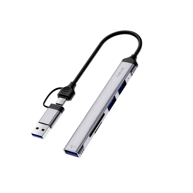 Wiwu Wi-HB003 Zolo 5'i 1 Arada USB-C Hub, USB 3.0 ve SD/TF Girişli