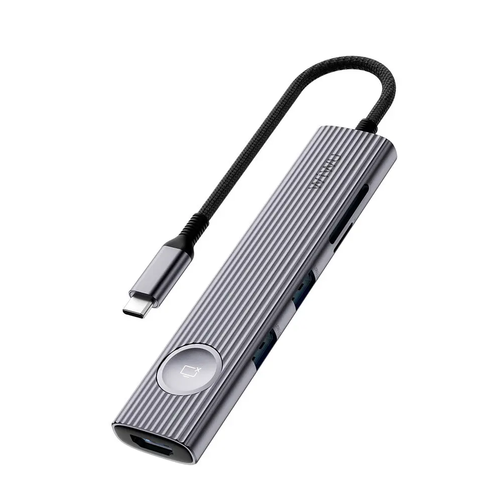 Wiwu Wi-HB8001 Travel 8'i 1 Arada USB-C Hub, 4K 60Hz HDMI ve 100W PD